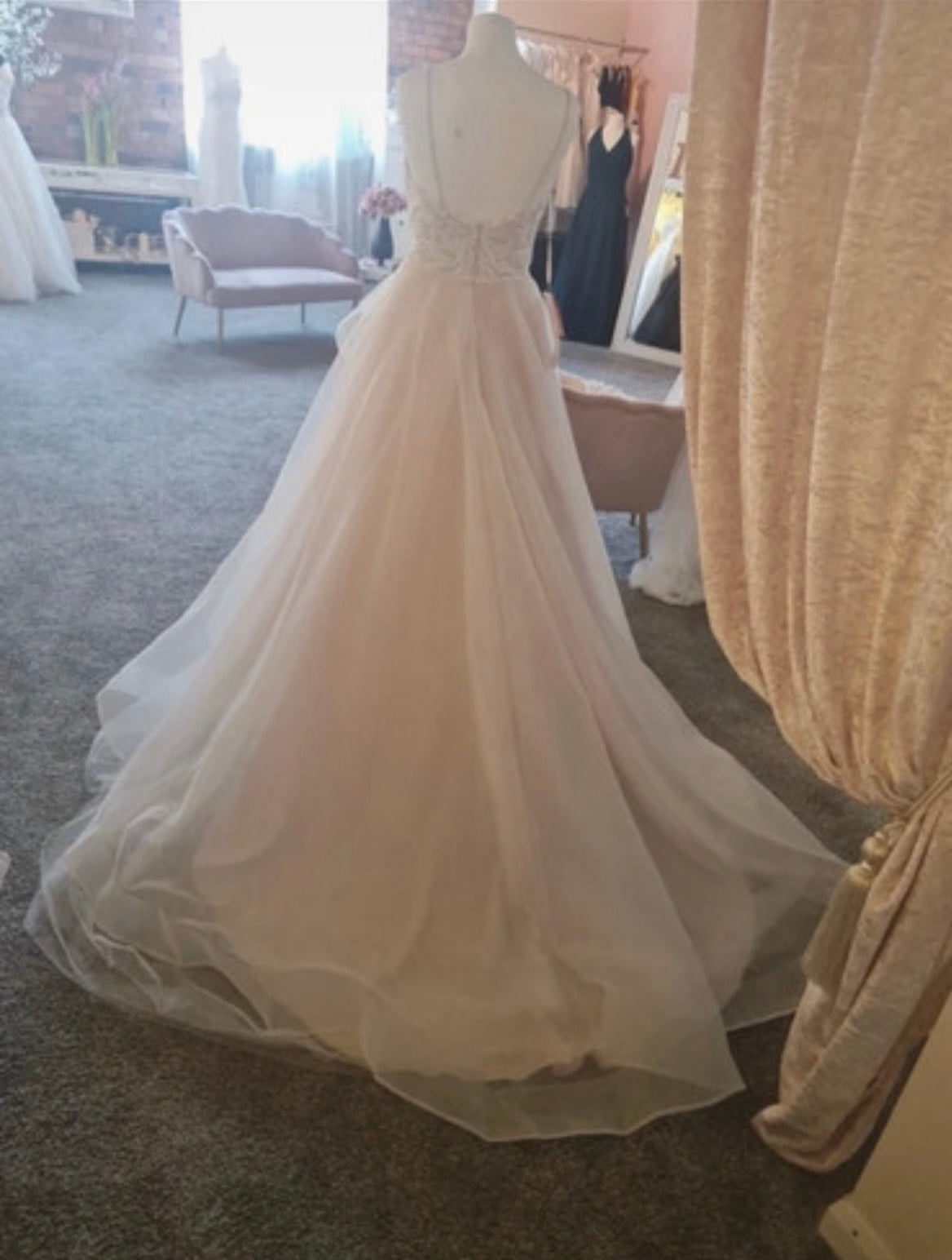 NANCY Ivory and Watermelon pink Dress 61022