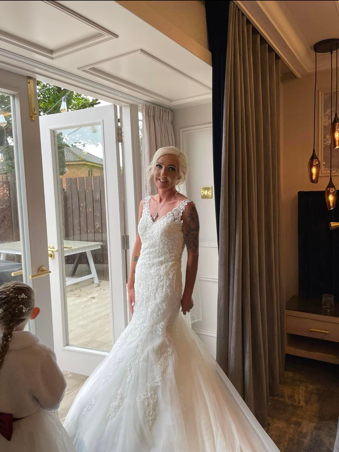 Beautiful Designer Fishtail wedding dress 6204